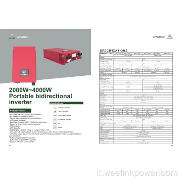 Inverter di potenza bidirezionale portatile da 4000w